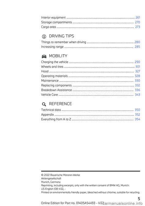 Mobility BMW IX 2022 Owners Manual 372 Pages