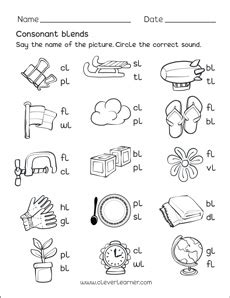 Consonant Blends Worksheets Free Printable Free Printable Templates