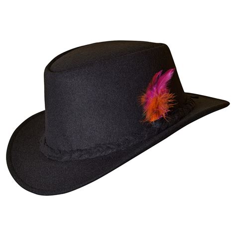 Bavarian Hat Black With Feather Oktoberfest Costume Wool Western Hat ...