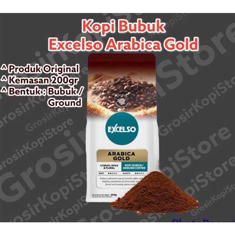 Jual Kopi Bubuk Excelso Arabica Gold 200gr Shopee Indonesia