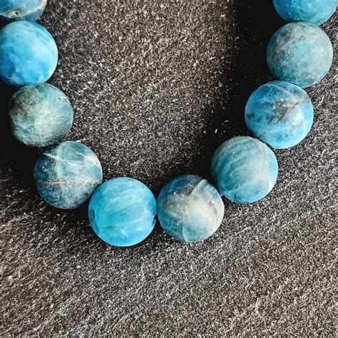 Bracelet Apatite Bleue Mat Stones Cr Ations