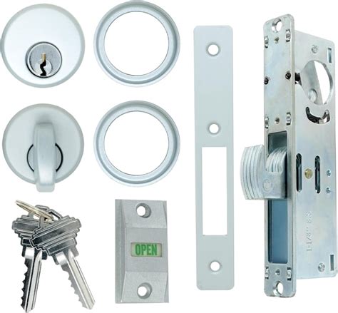 Arch Aluminum Ada Compliant Storefront Door Hook Bolt Deadlock Kit With Mortise Key Cylinder