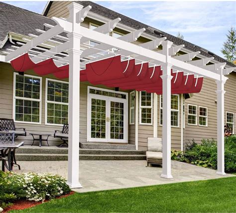 Beige Retractable Canopy Hdpe Roman Slide Wire Wave Shade Sail