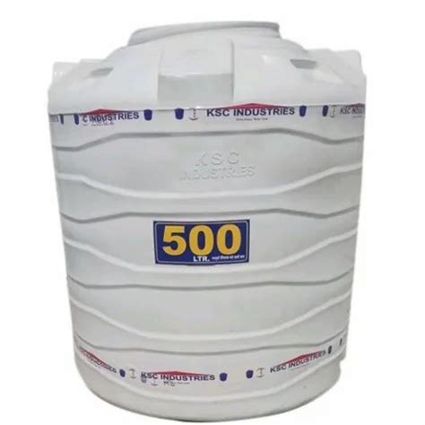 Jalguard White Plastic Water Storage Tank Storage Capacity 500L At Rs