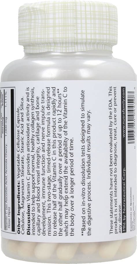 Vitamin C Mg Timed Release Solaray Vitalabo