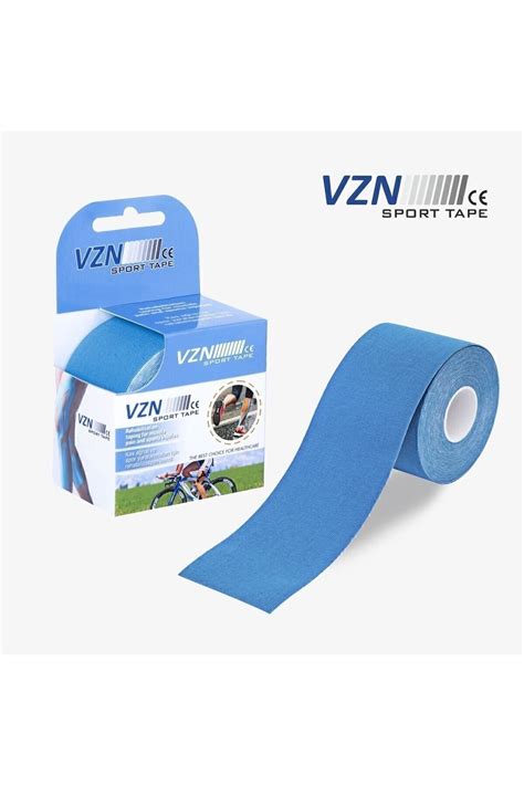 VZN Sport Tape Mavi Renk Kinezyo Sporcu Bandı Ağrı Bandı 5 Metre X 5 Cm