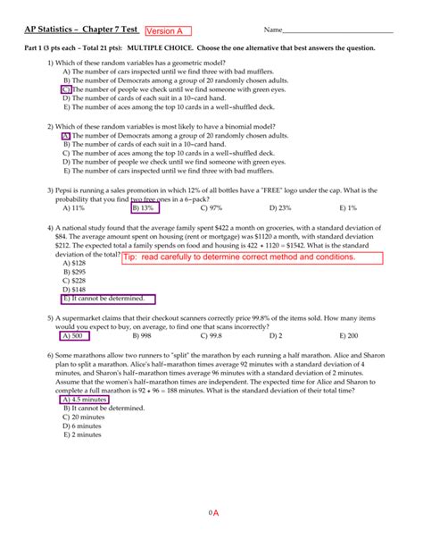 Ap Stats Chapter 1 Practice Test