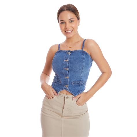 Ripley Top Sin Mangas Mujer Metal Jeans RubÍ Mujjer