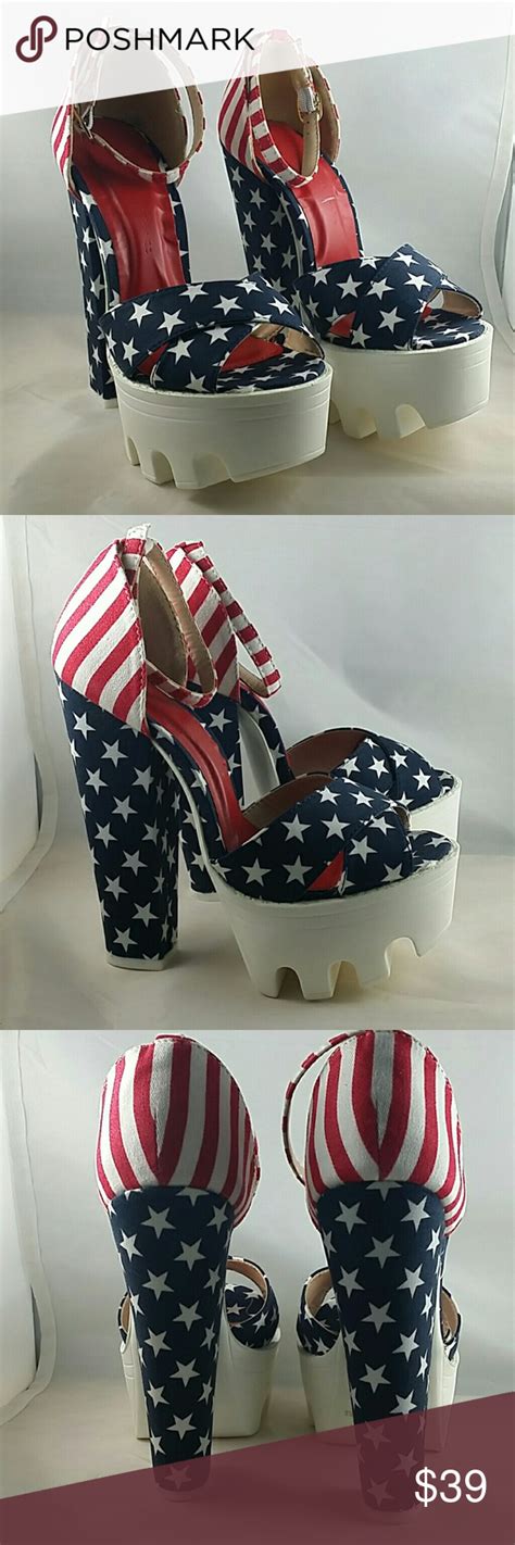 American Flag Canvas Wedge Sandal Wild Diva Lounge American Flag Lug