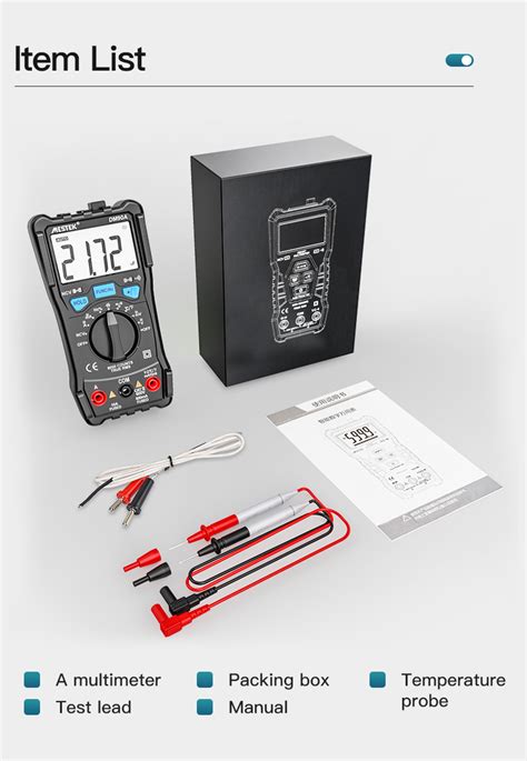 Mestek Basic Model Mini Size Manual Range Multimeter Dm E