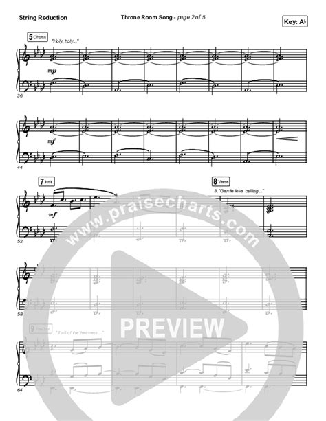 Throne Room Song String Reduction Sheet Music Pdf Charity Gayle