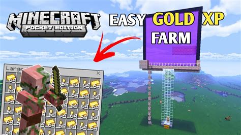 Easy Gold Xp Farm Minecraft Pe How To Make Easy Gold And Xp Farm