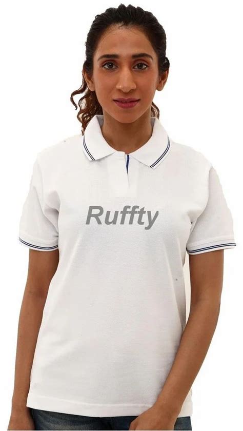 Polo Ruffty White T Shirt Half Sleeves Plain At In Pune Id