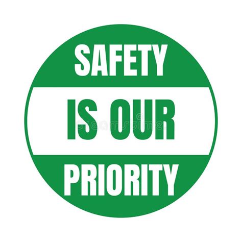 Safety Is Our Priority Symbol Icon Stock Illustration Illustration Of