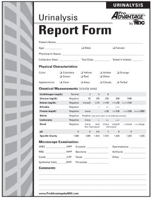 Urine Dr Report Complete With Ease Airslate Signnow