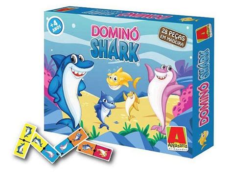 Jogo Domin Shark Algazarra Alternativa Brinquedos Alternativa