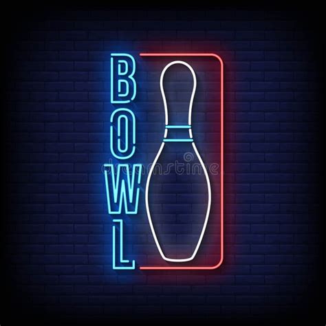 Bowling Neon Signs Style Text Vector Stock Vector Illustration Of Element Club 242463694