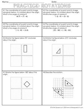 Rotations Notes By To The Square Inch Kate Bing Coners Tpt