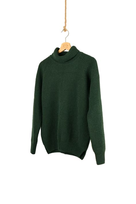 Turtle neck Chunky Sweater Green Armazém das Malhas