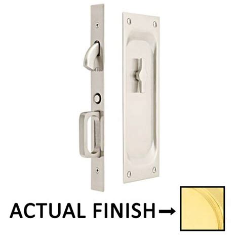 Door Accessories Collection Privacy Pocket Door Mortise Lock In Unlacquered Brass By Emtek