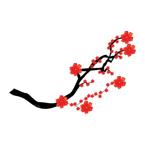 Red Plum Blossom, Red Plum Blossom Png, Red Plum Blossom Vektor, Red Plum PNG and Vector with ...