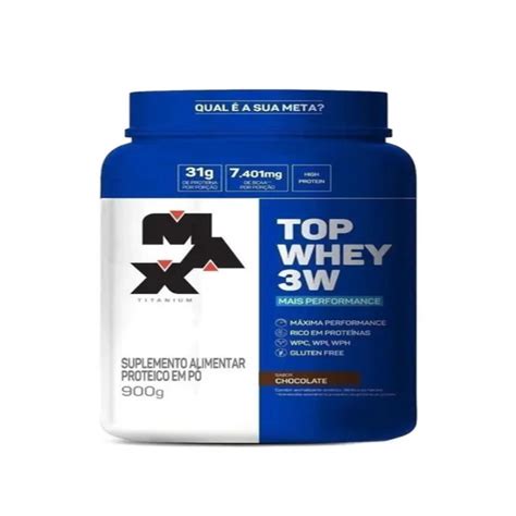 Top Whey 3W Mais Performance 900g Max Titanium Shopee Brasil