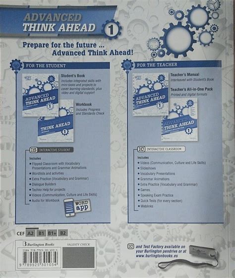 1º ESO THINK AHEAD ADVANCED 1 WORKBOOK 9789925301034 BURLINGTON 2018