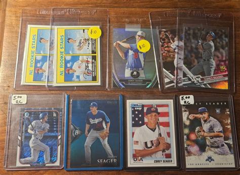 Lot Of Topps Bowman Corey Seager Rookie Cards Rc Blue Refractor Usa