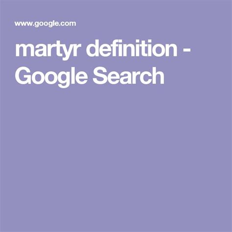 martyr definition - Google Search | English vocabulary, Google search ...