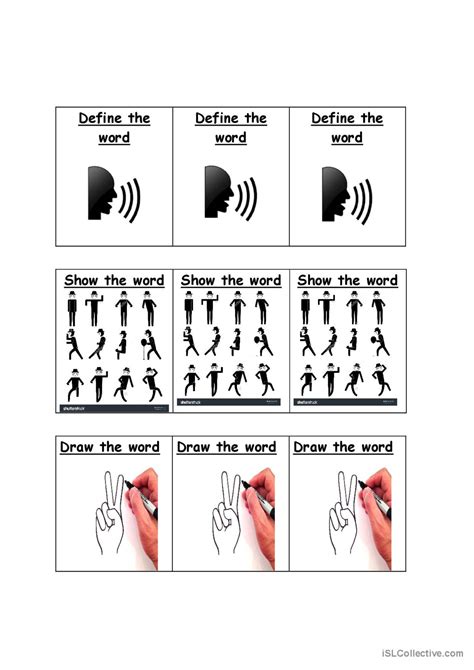 Vocabulary game : English ESL worksheets pdf & doc