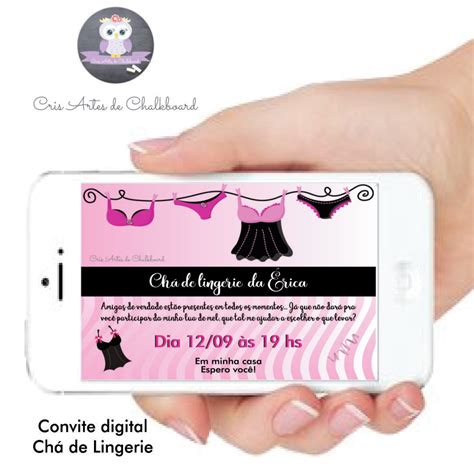 Convite digital Chá bar Chá de lingerie Elo