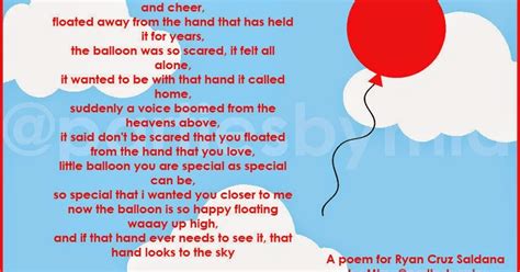 Partiesbymia The Little Red Balloon A Poem For Ryan Cruz Saldana