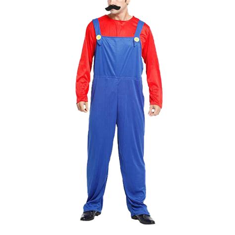 2024 Halloween Mario Cosplay Costumes, Super Mario Cosplay Jumpsuit ...