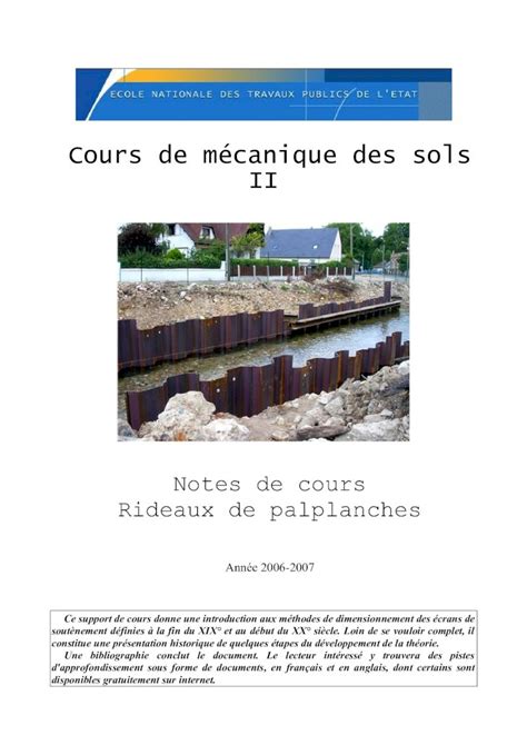 PDF Cours de mécanique des sols II pdf coursgeologie compdf