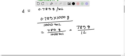 SOLVED What Is The Molarity Of Pure Ethanol That Is How Many Moles