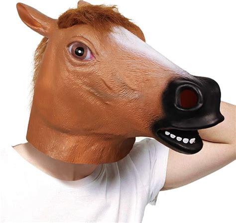 Molezu Horse Mask Funny Horse Head Mask Creepy Horse Mask Animal