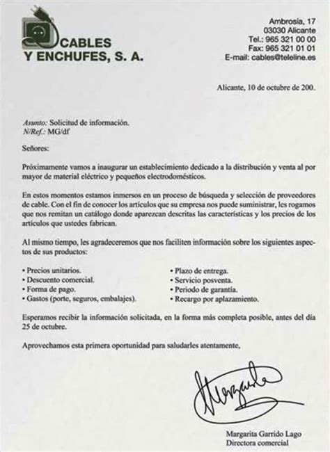 Modelo Carta Solicitud De Información Ejemplos De