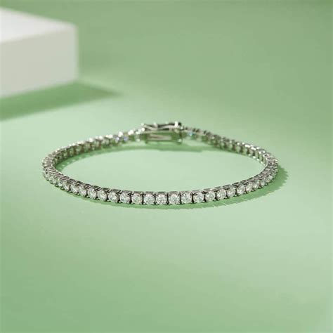 Shop Sterling Silver Moissanite Tennis Bracelet Online