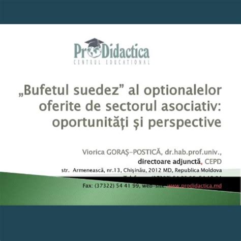 Bufetul suedez al opționalelor oferite de sectorul asociativ