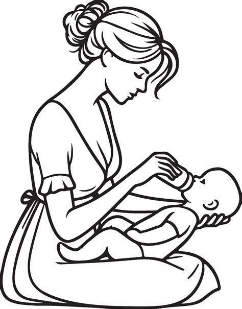 Bottle Feeding Sketch Drawing. 39349987 Vector Art at Vecteezy