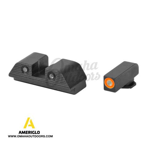 AmeriGlo Trooper Night Sights For Glock 20 / 21 Orange Outline - Omaha ...