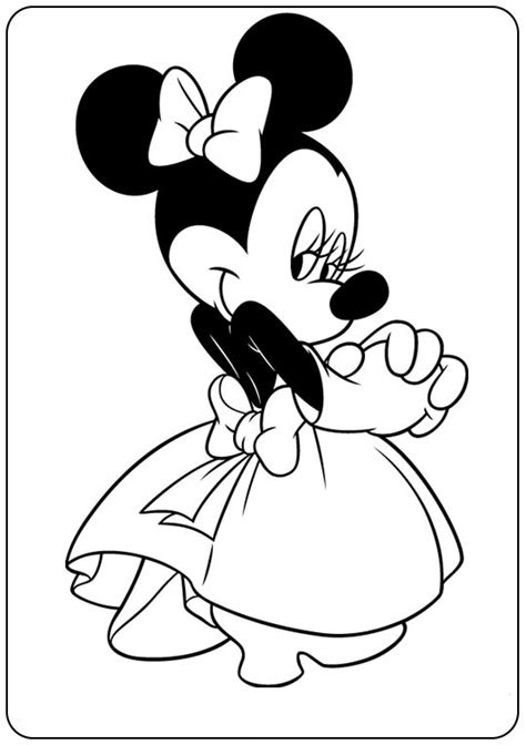 Dessins Gratuits à Colorier Coloriage Minnie à imprimer