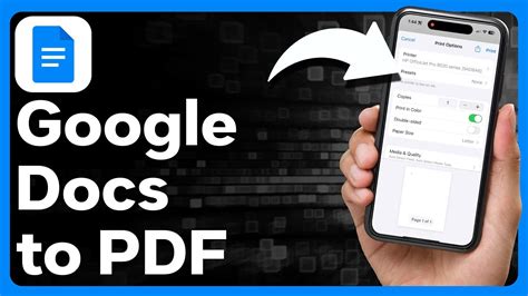 How To Convert Google Doc To Pdf Youtube