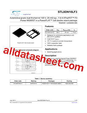 Dn Lf Marking Stl Dn Lf Datasheet Pdf Stmicroelectronics