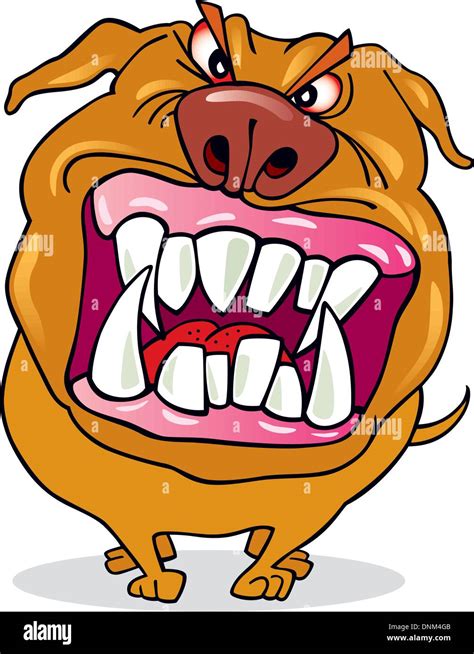 Cartoon illustration of bad dog baring teeth Stock Vector Image & Art ...