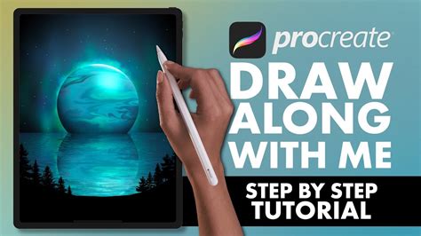 11 Procreate Step By Step Tutorial Draw Along With Me Space Theme Youtube