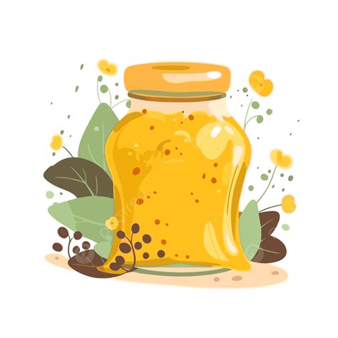 Mustard Clipart Jar Of Mustard In An Illustration Cartoon Vector