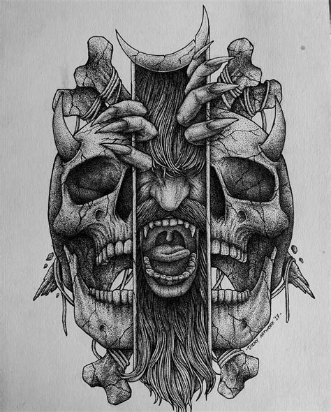 Skull Tattoo Sketch At PaintingValley Explore Collection Of Skull