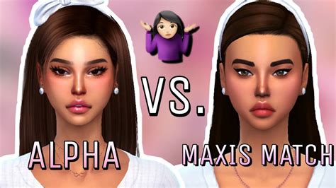 Maxis Vs Alpha Sims 4 Chart