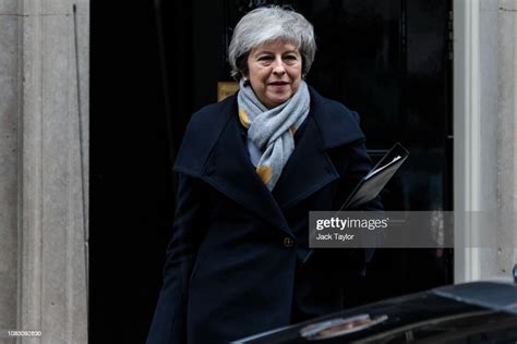 British Prime Minister Theresa May Leaves Number 10 Downing Street